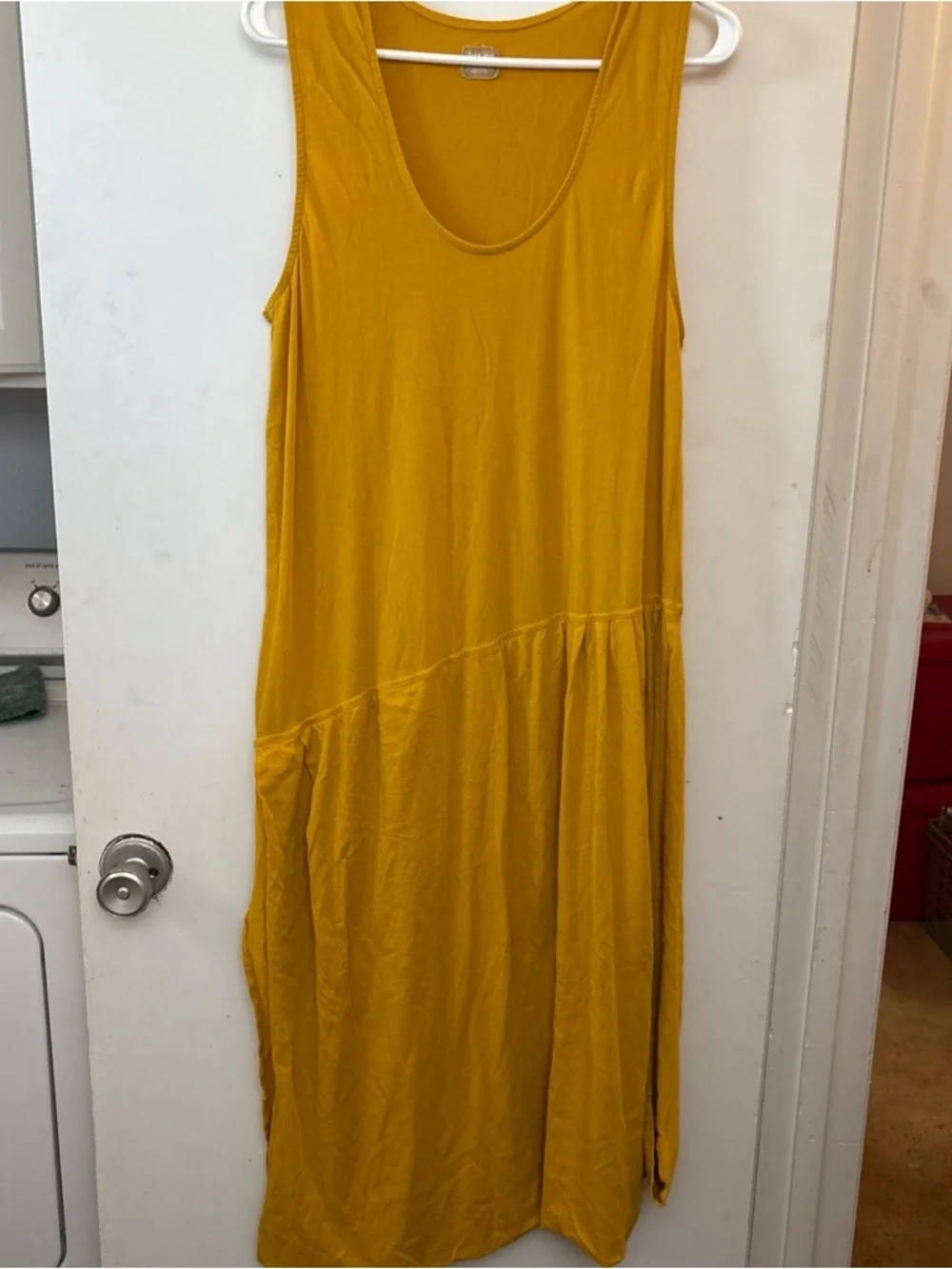 Free People Monika Midi Dress Sleeveless Free Est Asymmetrical Mango Juice Sz XL